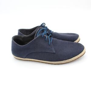 Patara Linen Shoes Mens 10 Blue Casual Lace Up Lightweight Minimalist Coastal